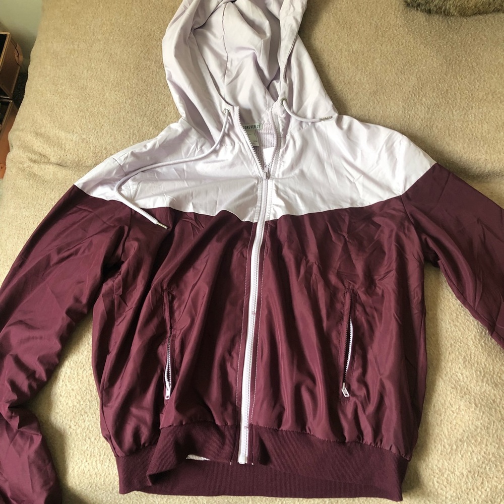 Blocked Purple Zip Up